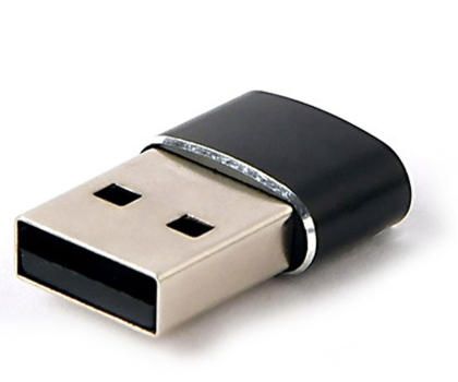 Przejściówka Gembird Adapter USB A męski do USB typu C żeński, czarny